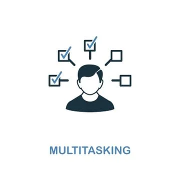 Multitasking icon. Two colors premium design from management icons collection Stock-Illustration