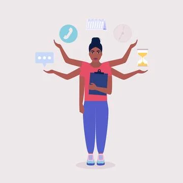 Multitasking Stock Illustration