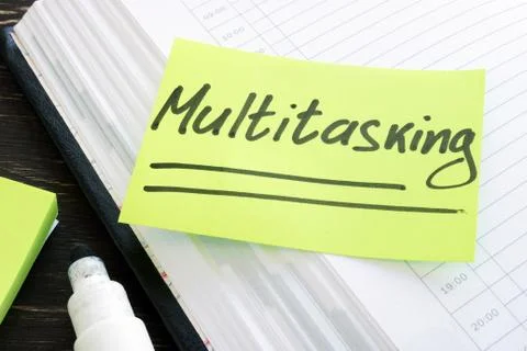 Multitasking memories in the daily schedule. Stock Photos