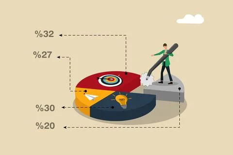 Multitasking or project management, work or work efficiency, Stock Illustration