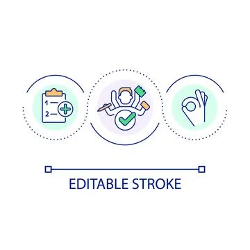 Multitasking skill loop concept icon イラスト素材