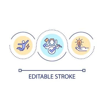 Multitasking skills loop concept icon イラスト素材