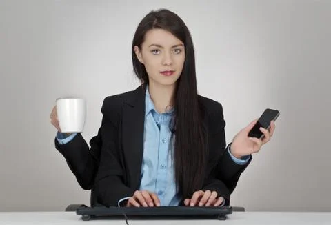 Multitasking woman Stock Photos