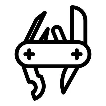 Multitool function icon, outline style 스톡 일러스트