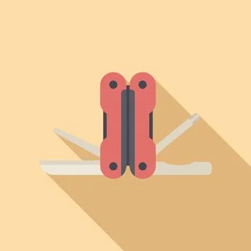 Multitool icon flat vector. Army knife Illustrazione stock