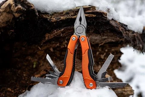Multitool pliers with multipurpose tools Stock Photos