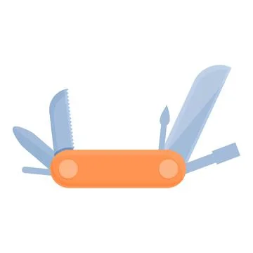 Multitool small knife icon, cartoon style Stock Illustration