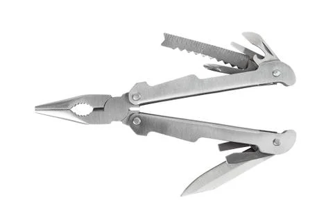 Multitool on white Stock Photos