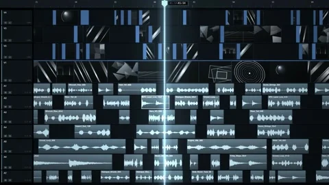 Multitrack Video Editing Workspace Steel Interface Video stock 343650260
