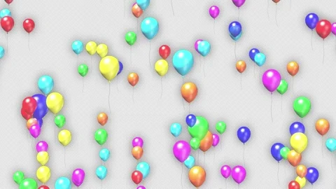 A multitude of colorful balloons soaring into the sky Stockbeeldmateriaal 340241406