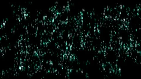 Multitude of randomly moving binary numbers Stock Footage 259277960