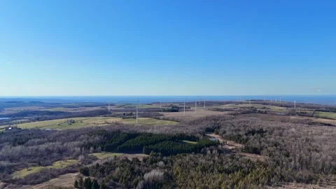 Multitude of Turbines - Syracuse, NY Video stock 336143674