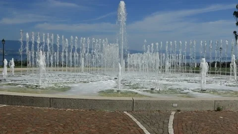 Multitudes of water jets Stock Footage 137311662