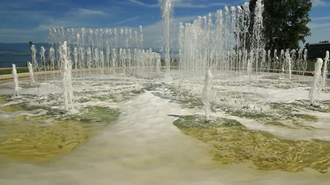 Multitudes of water jets Stock Footage 137314683