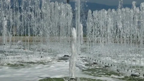 Multitudes of water jets Stock Footage 137324607