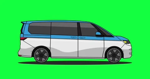 Multivan animation , Multivan Green Screen Background , Multrivan Motion Stock Footage 267053119