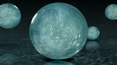 Multiverse - crystal worlds - turquoise Stock Footage 94532988