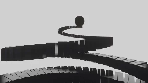 Multiverse staircase seamless looping effect of spiral staircase. Stock Footage 136344046