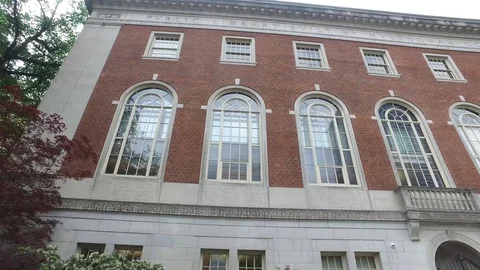 Multnomah County Library Main Brach Portland Oregon Stock Footage 92496988
