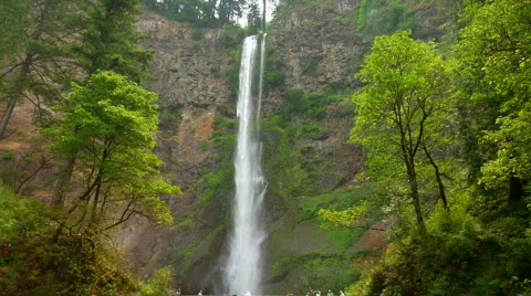 Multnomah Falls, Oregon 2 Stock Footage 313619