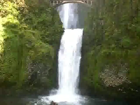 Multnomah Falls in Oregon Stock Footage 380835