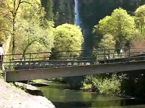 Multnomah Falls in Oregon Stock Footage 380899