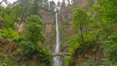 Multnomah Falls Oregon Timelapse 4K HD Video stock 116892561