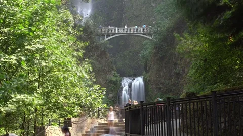 Multnomah Falls Time Lapse Vídeos de archivo 88343354