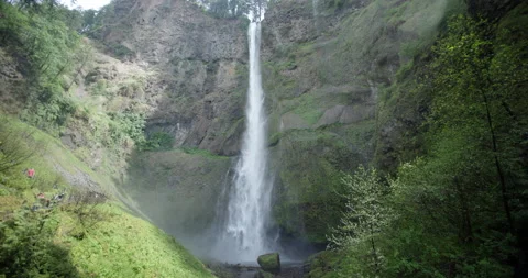 Multnomah Falls Upper Fall Stock Footage 201526473