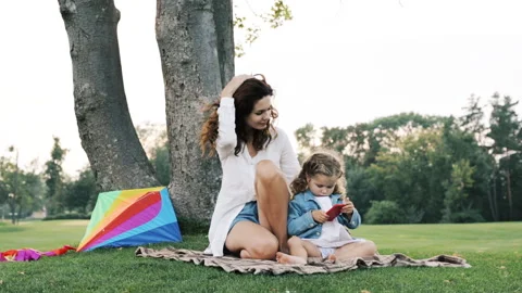 Mum play with a small daughter. Stock Footage 109530018