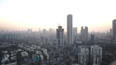 Mumbai Aial View Stock Footage 107422489