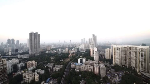 Mumbai Arial View Stock Footage 107422447