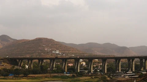 Mumbai Bridge Stock Footage 120018128