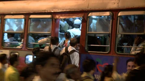 Mumbai bus Stock Footage 1063400