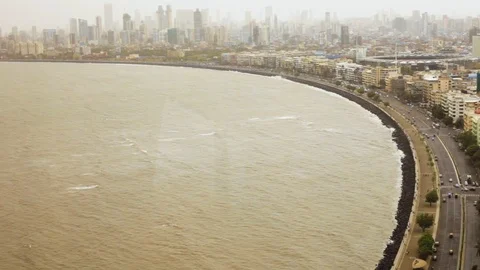 Mumbai coastline Stock Footage 120018043