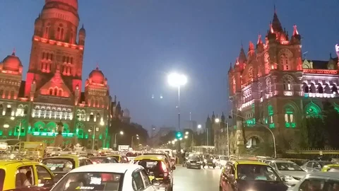 Mumbai -CST station Stock Footage 101786595