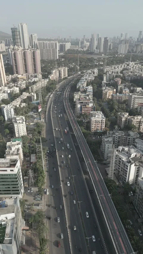 Mumbai Day Drone Stock Footage 244782526