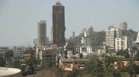 Mumbai high rise tower blocks 스톡 동영상 10036059
