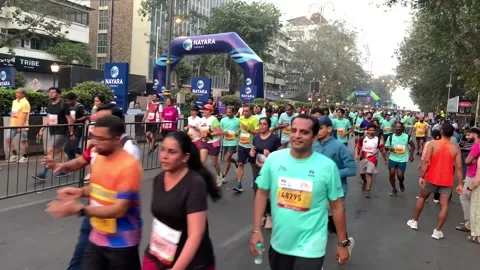 Mumbai Marathon 2025 Stock Footage 299782873