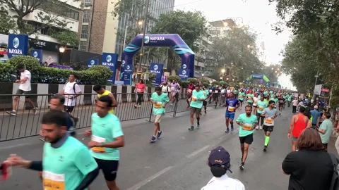 Mumbai Marathon 2025 Stock Footage 299782885