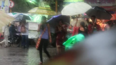 Mumbai Monsoon 6 Stock Footage