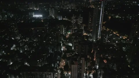 Mumbai Night Drone View 스톡 동영상 239731018