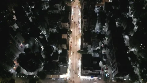 Mumbai Night Drone View 스톡 동영상 239731696
