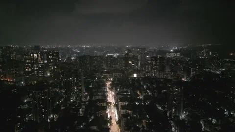 Mumbai Night Drone View 스톡 동영상 239732357