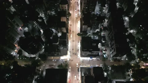 Mumbai Night Drone View 스톡 동영상 239732370