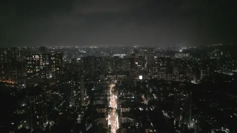Mumbai Night Drone View 스톡 동영상 239732643