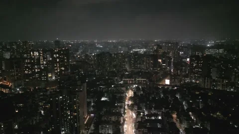 Mumbai Night Drone View 스톡 동영상 239732801