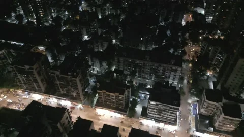 Mumbai Night Drone View 스톡 동영상 239733055