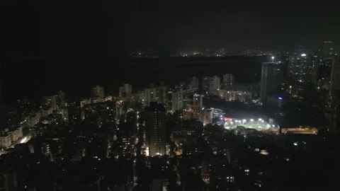 Mumbai Night Drone View 스톡 동영상 239733144
