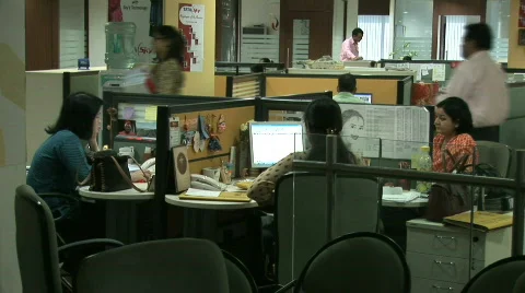 Mumbai Office Workers 3 Stock-Footage 697095